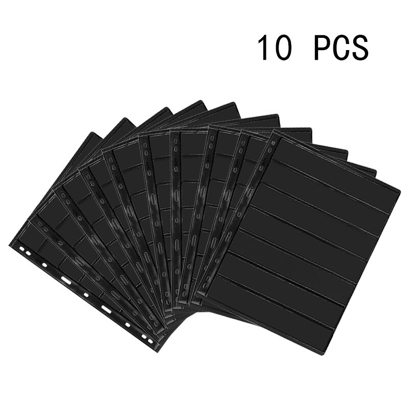 10PCS Stamps Grid Stamp Page Collection Stamps Holders of Stamp Album PVC loose-leaf Inners of not including Cover