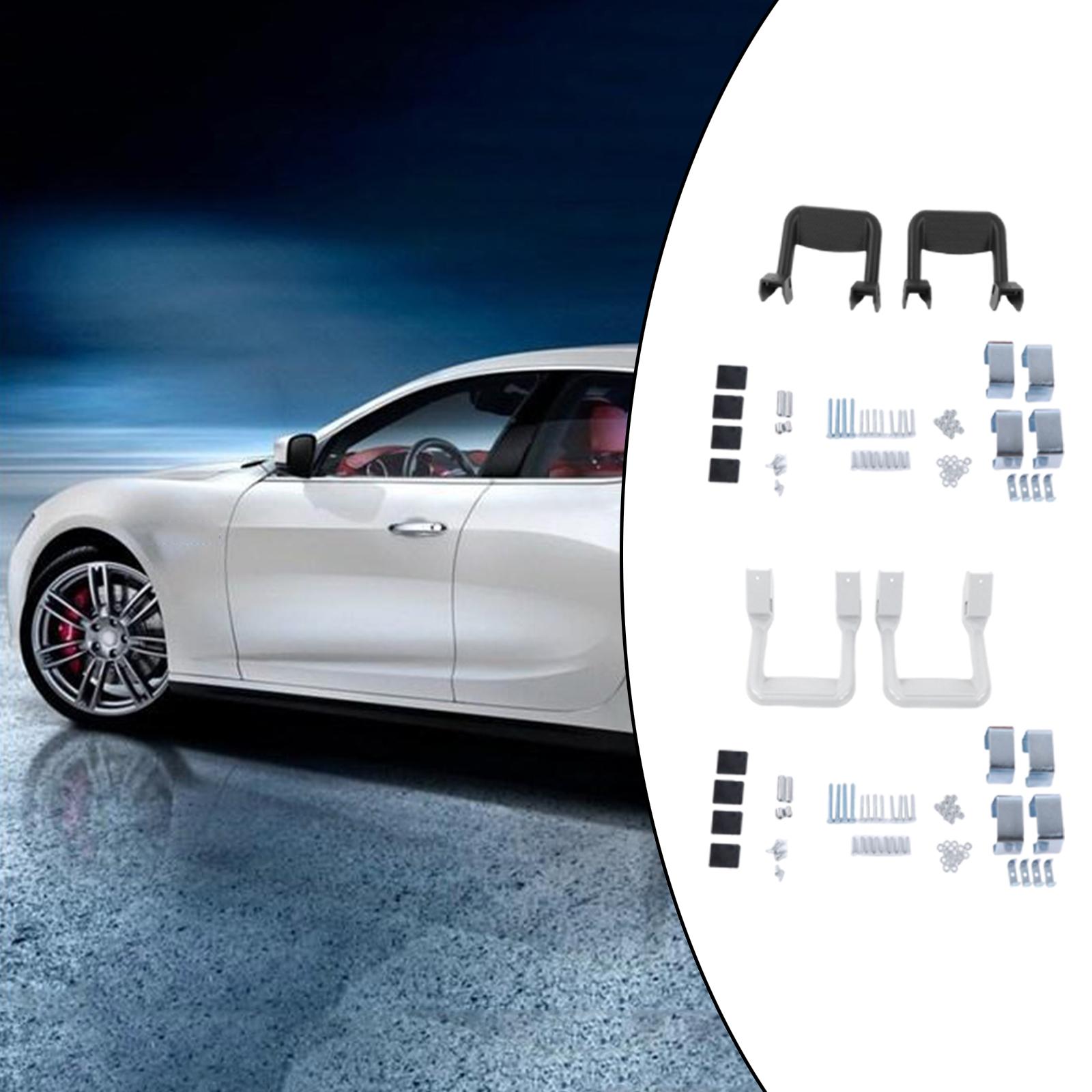 2x SUV Truck Side Steps Bar Aluminum Powder-Coated Fit for Cars