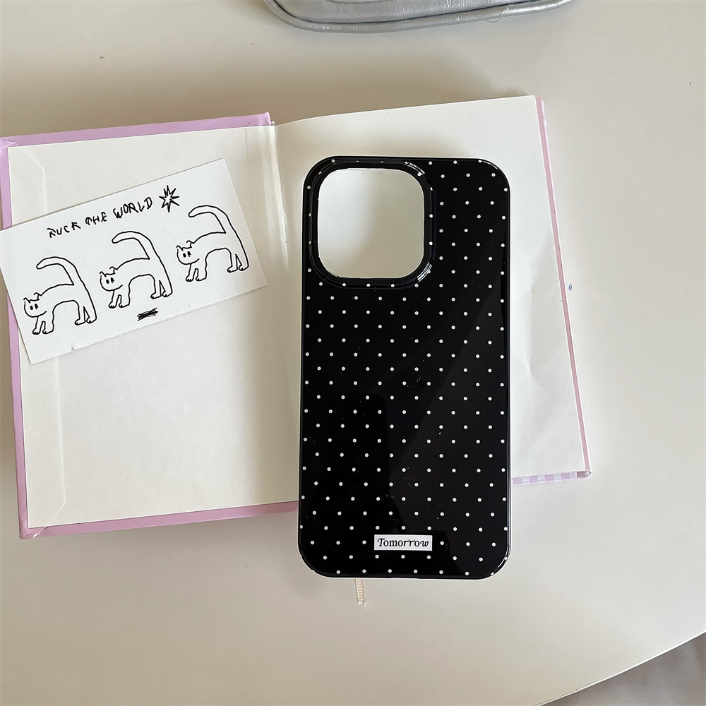INS Polka Dot Small Fresh Mobile Phone Case for iPhone 15 14 13 12 Pro Max 11 Ultra Slim Shockproof Cover for iPhone 15 Pro Max