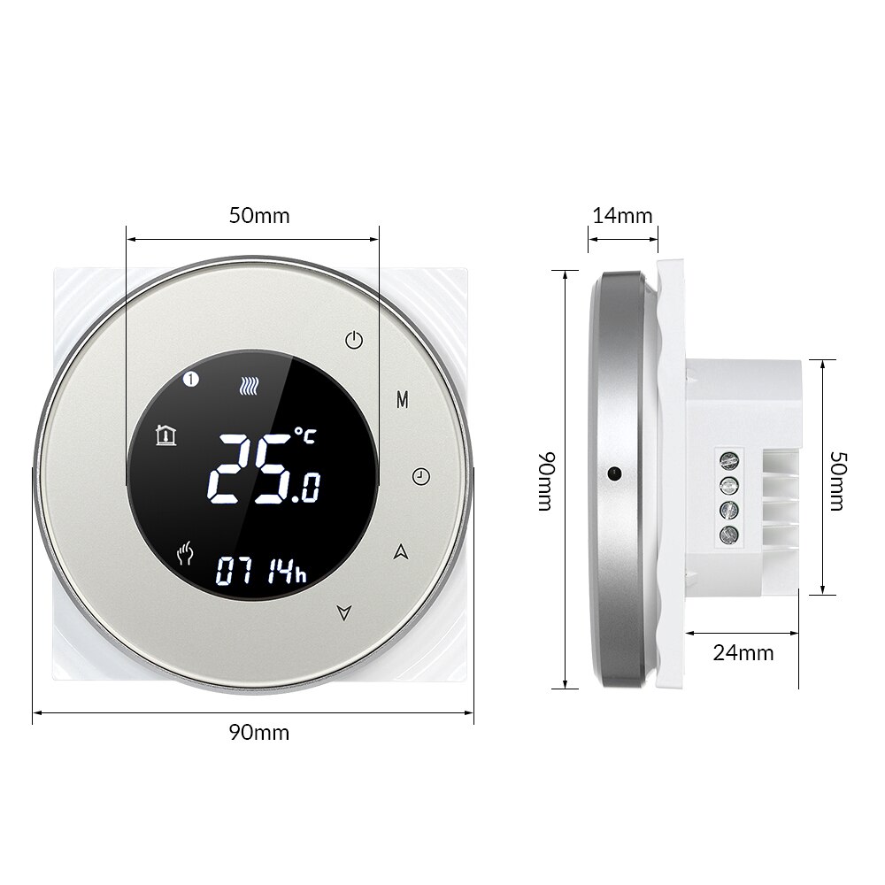 Wi-Fi Thermostat Smart Electric Heating Thermostat Home Programmable Temperature Controller Voice APP Control Thermoregulator
