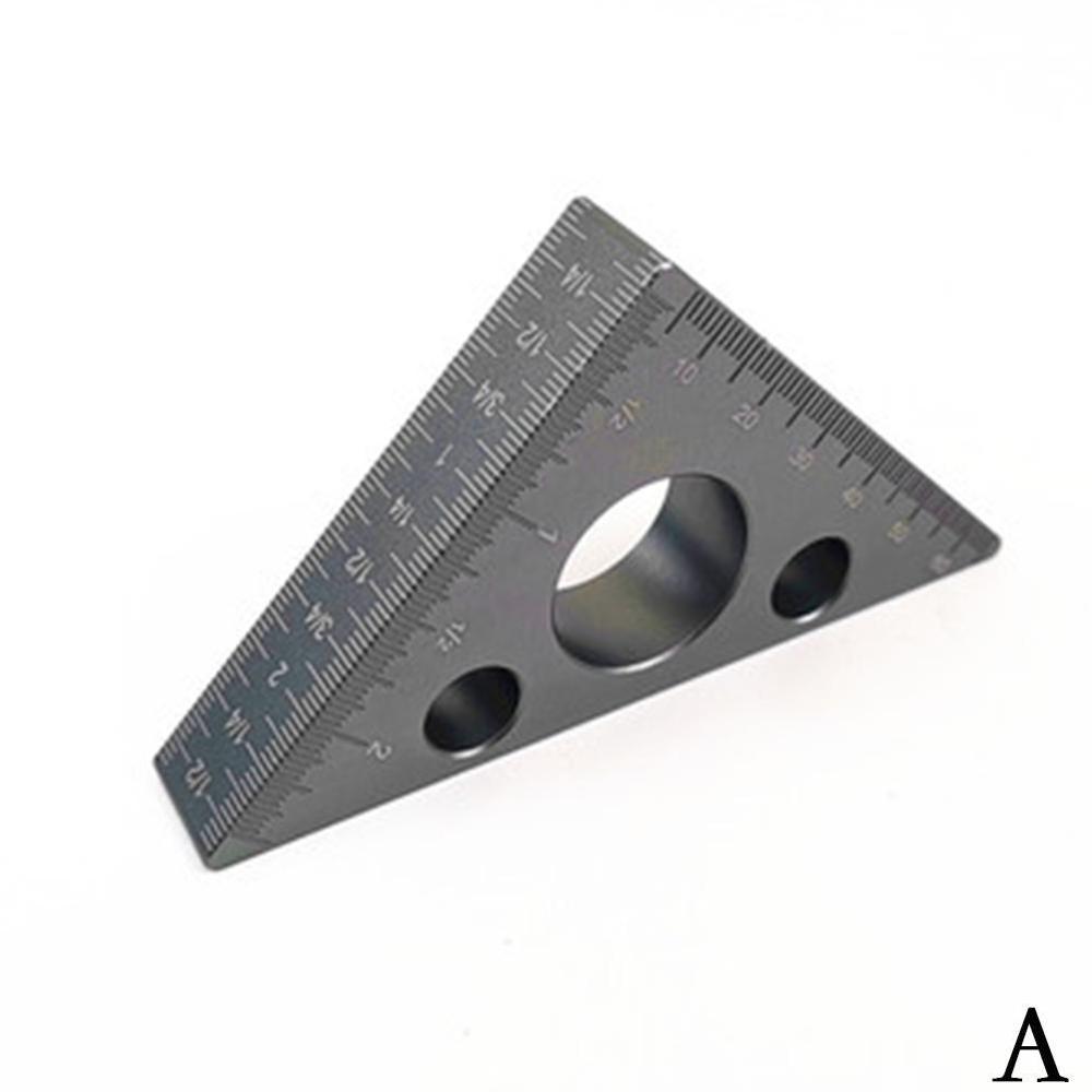 Aluminum Alloy Right Angle Ruler DIY Woodworking Triangle Ruler measuring tools Woodworking Ruler: A