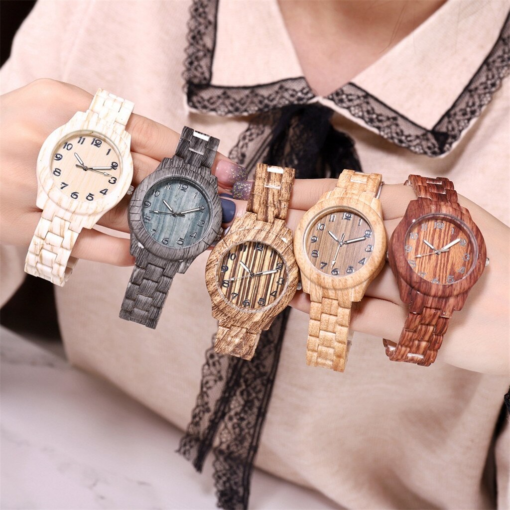 High-End Wood Grain Band Women Men/Dial Analog Quartz Sport Wrist ladies women Wrist watches Dress watch Wrist