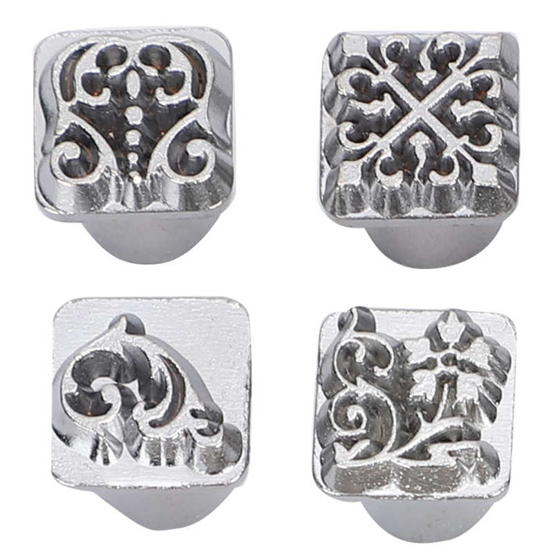 12 st metall stämpel stansverktyg tang dynastin blomma gör det själv vegetabiliskt läder stamper läder hantverk utskrift punch stämplar set