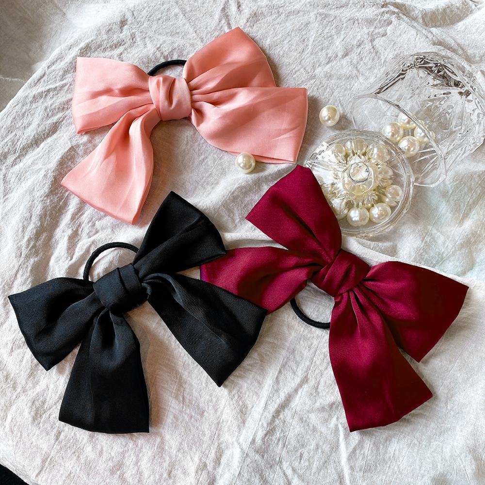 Pinces à cheveux en Satin, 1 pièce, gros nœud papillon à deux couches, épingle à cheveux, accessoires pour femmes, bandeaux de coiffure