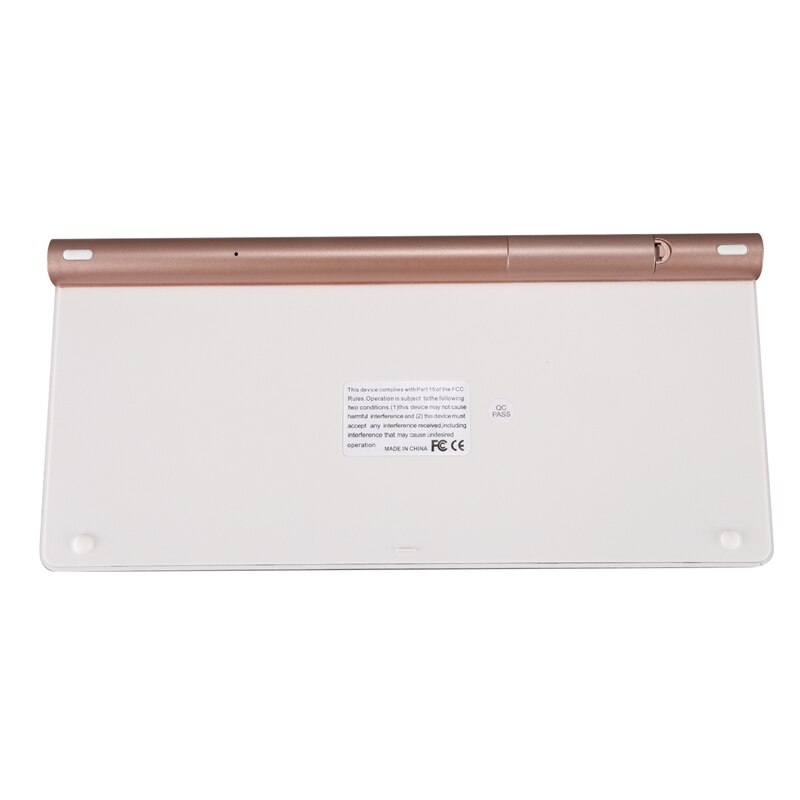 -2.4Ghz Ultra-Thin Wireless Keyboard and Mouse Combo with USB Receiver Mouse Keyboard Set for PC Windows XP/7/8/10(Rose Gold)