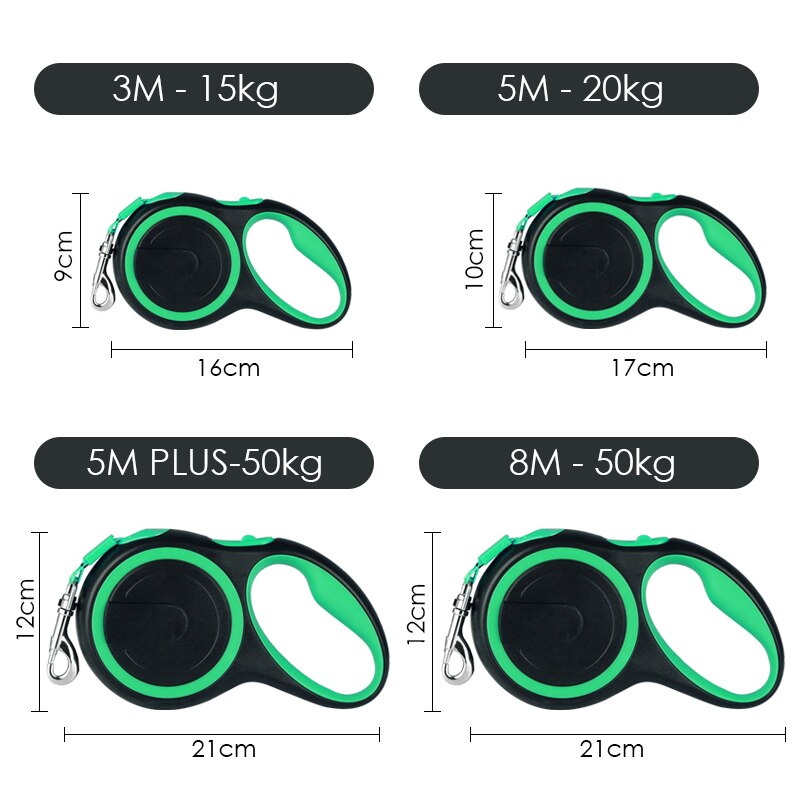 Lange sterke hondenriem, intrekbare hondenriem voor grote honden, duurzame nylon wandelriem, automatisch uitschuifbaar hondenkoord
