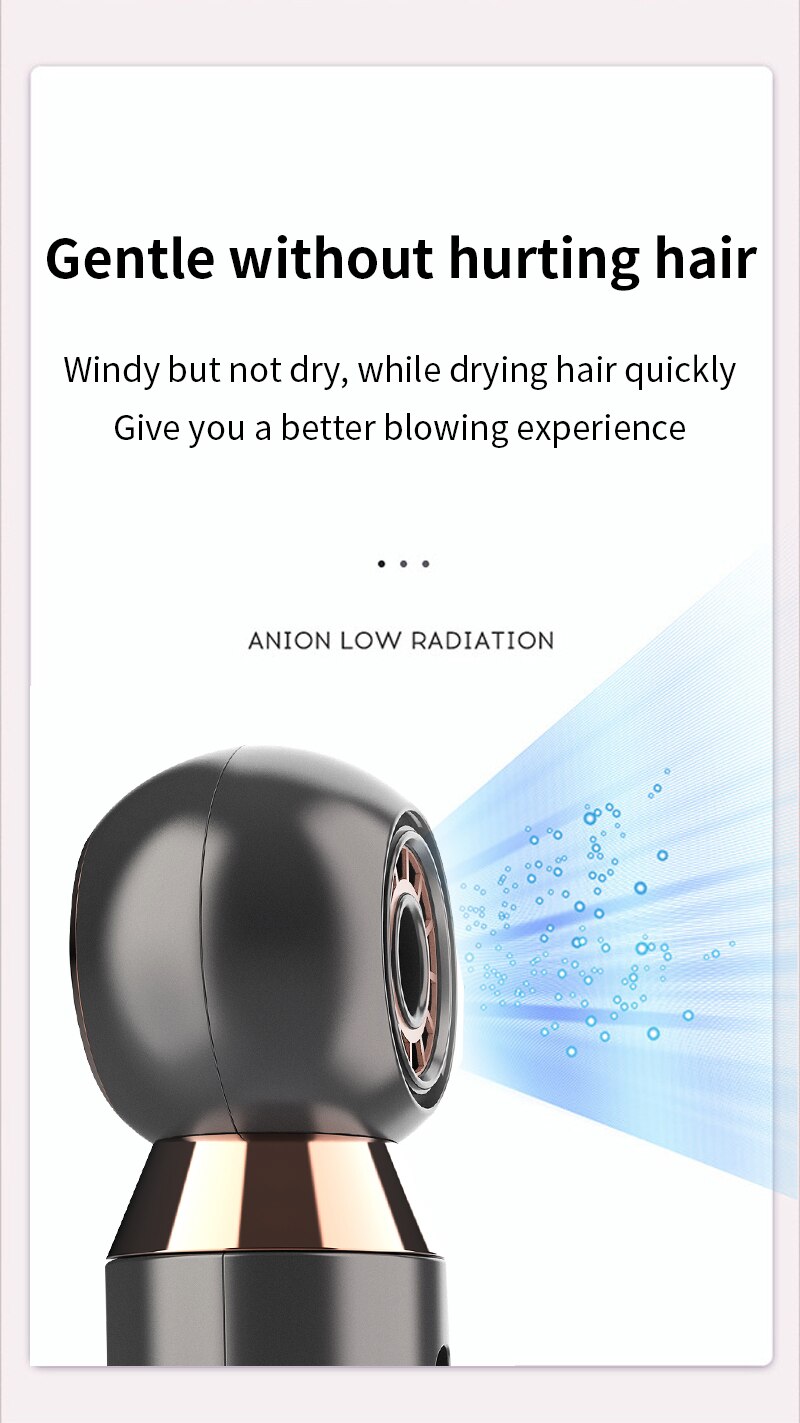 Portable Mini Hair Dryer For Travelling And Home With Nozzle