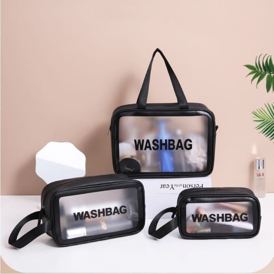 Online Celebrity Makeup Bag INS Large-Capacity Portable Travel Wash Bag Transparent Waterproof Skin Care Storage Box