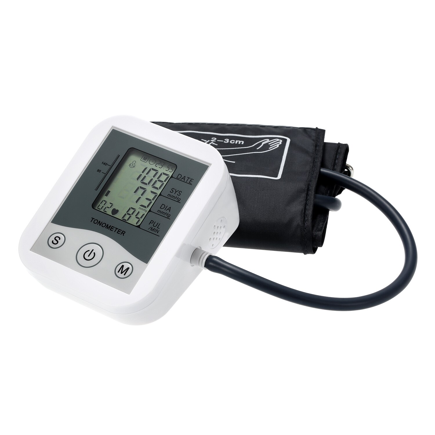 Pols/Arm Bloeddrukmeter Lcd Digitale Pulseheart Beat Rate Meter Apparaat Apparatuur Tonometer Bp Mini Bloeddrukmeter
