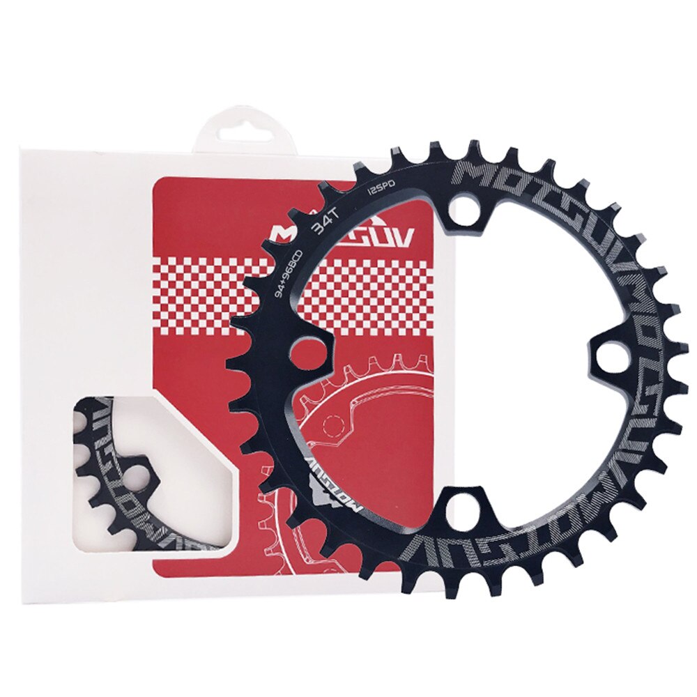MOTSUV redondo 94 + 96mm 94BCD/96BCD 32/34/36/38T plato de bicicleta de montaña MTB para ALIVIO M4000 M4050 NX GX X1 piezas de manivela: Round 34T Black