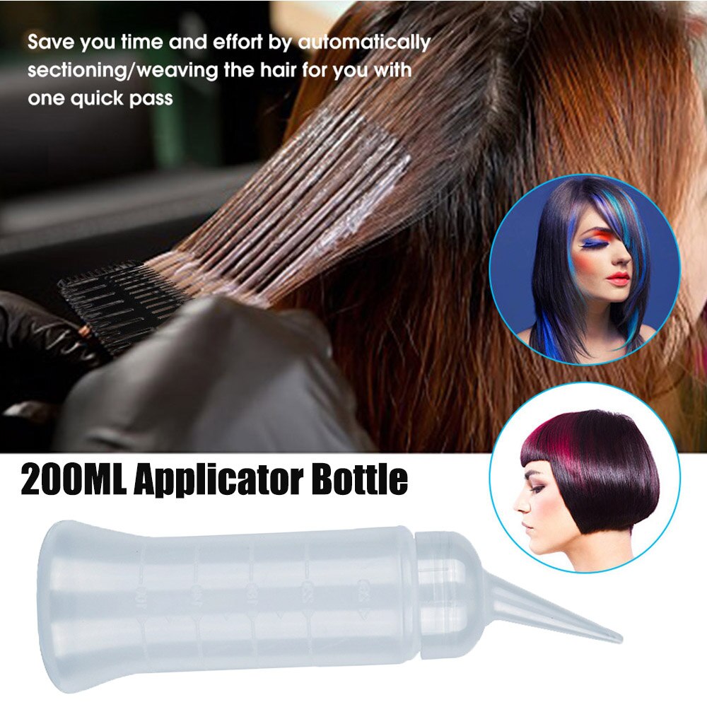 200ML Multi-Functional Scale Hairdressing Tool Applicator Measure Bottle Hairdress Salon Hair Color Perm Care Tint Pro Supplies
