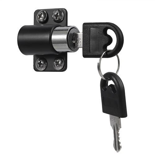 Proster 4Pcs sliding window lock with key child safety protection lock anti-theft door lock push window Sliding Door Locks: Black