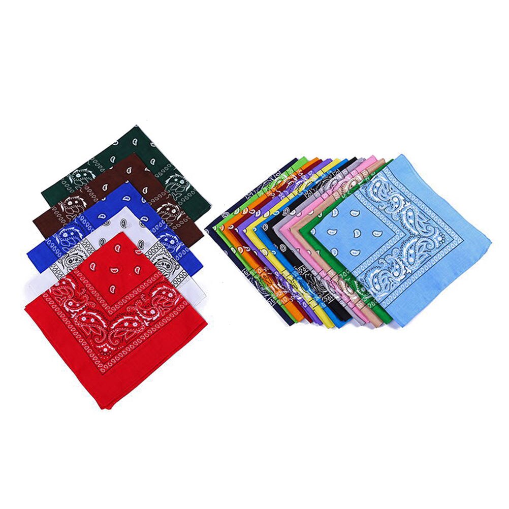 Pañuelos absorbentes para el sudor Bandana estampada de algodón multiusos (verde)