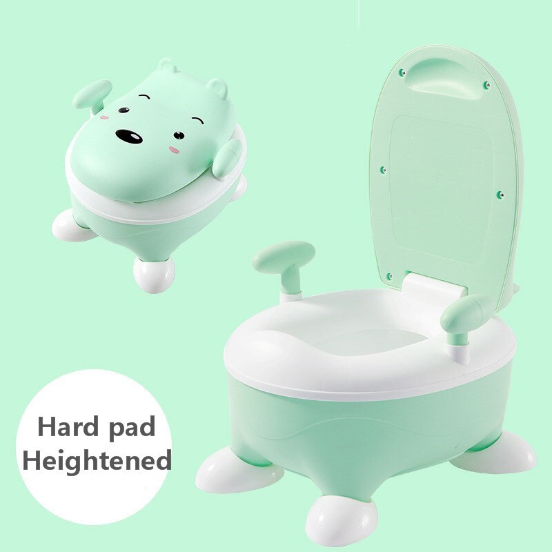 Dossier confortable dessin animé Pot enfants Pot bébé toilette pour garçons enfants bébé Pot formation filles Portable toilette bassin: Heighten green 1