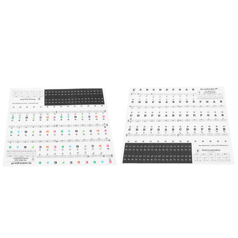 Electronic Keyboard Keyboard Piano Piano Sticker Electronic Piano Removable Keyboard PVC Adhesive Staff Intonation Labels