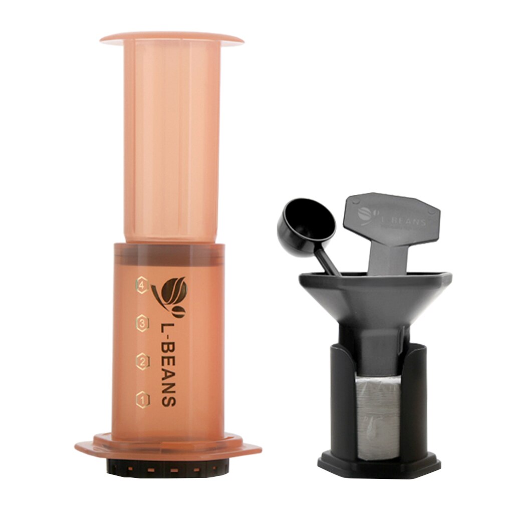 PORTABLE COFFEE MAKER HAND PRESS BARISTA TOOLS DELICIOUS COFFEE FOR TRAVEL: orange