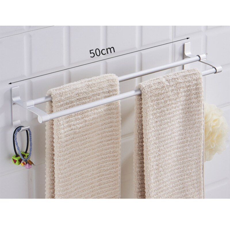 Handdoekenrek Handdoek Hanger Meer dan Deur Badhanddoek Houder Muur Opknoping Handdoek Bar Aluminium Badkamer Keuken Kast Plank Opbergrek: 50cm