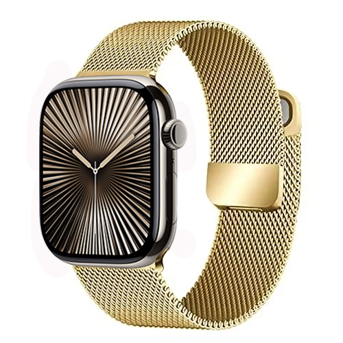 Correa milanesa para Apple Watch Ultra2 49mm 10 9 8 7 46mm 45mm 41mm 6 5 4 SE 44mm 40mm Metal magnético doble sección IWatch 3 42mm