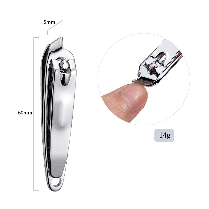 Stainless Steel Nail Clipper Cutter Toe Nail Clipper with Clip Catcher Fingernail Manicure Trimmer Pedicure Tools: 1-Small