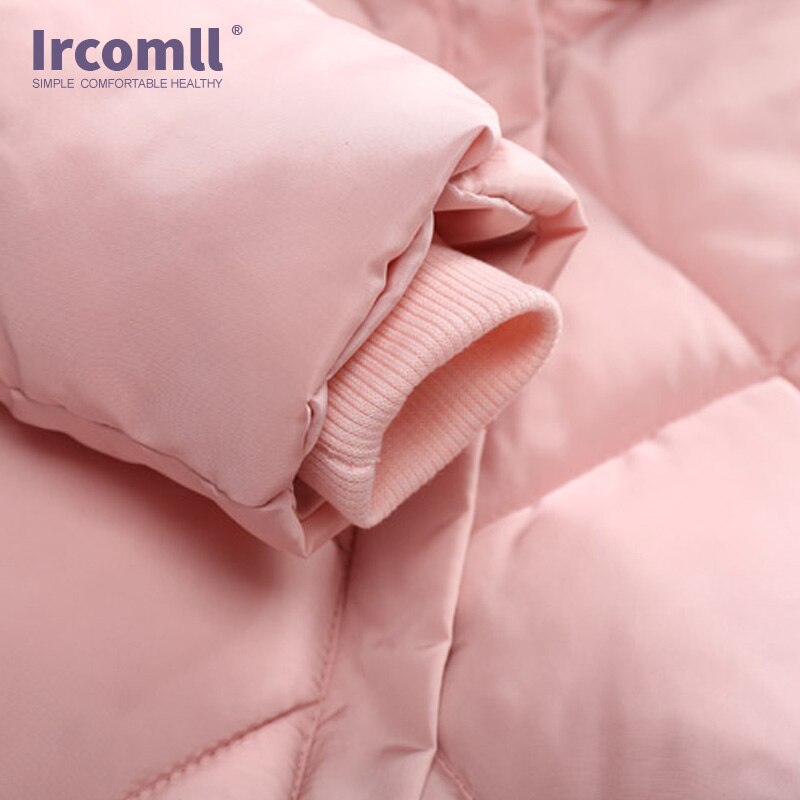 Ircomll Child Girls Winter Coat Thickened Fur Hooded Warn Children's Winter Jacket Baby Girl Coat kids Jacket Outerwear 2-7Y