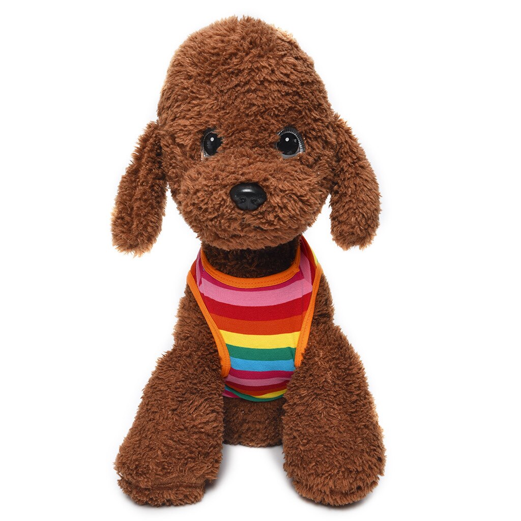 Moda kamizelka dla zwierząt lato i jesień tęczowe paski placki ubrania dla kotów ubrania dla psów Mascotas akcesoria kombinezon dla szczeniaka kurtka Perro