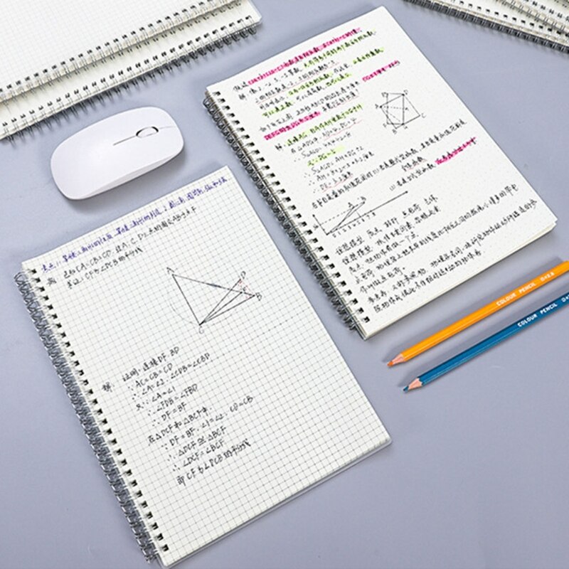 A5 Journal Diary Book English/Horizontal Line/Grid Notebook Daily Weekly Planner Note Pads Time Management Planner School Suppli