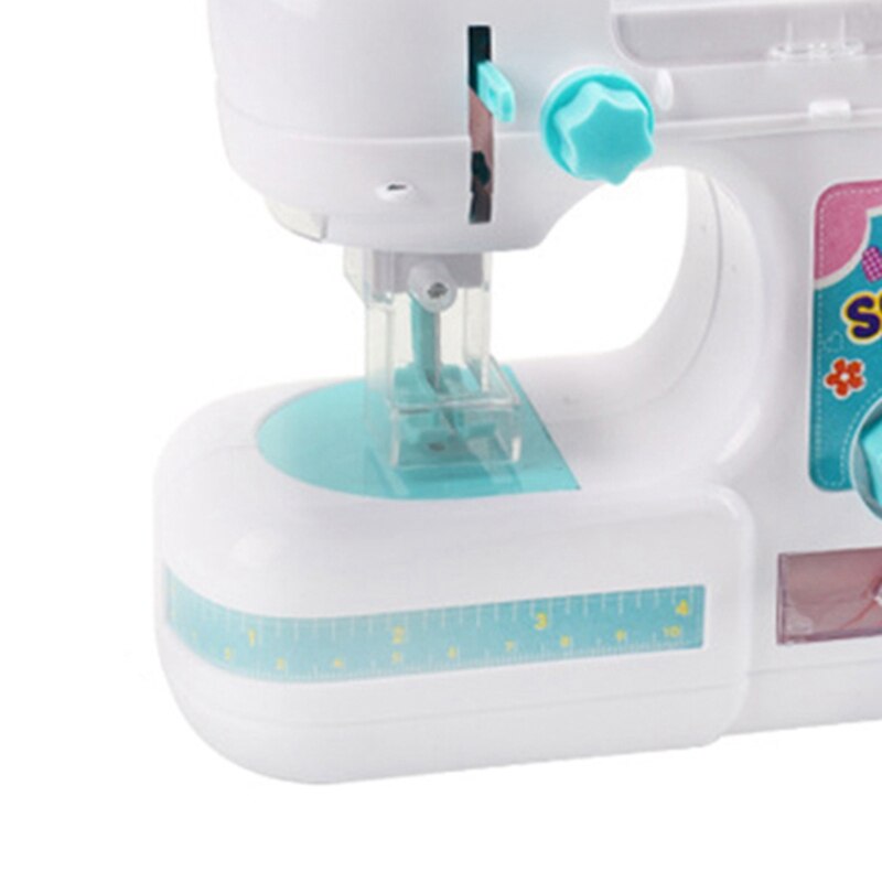 Mini máquina de coser eléctrica para niños Kit de estilo de costura de tamaño mediano para manualidades, juguete de simulación interesante para niños