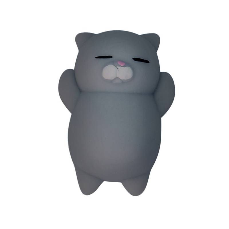 Jouet Squishy de chat de dessin animé, anti-Stress, à presser, décompression, Animal de guérison, Fidget, Vent