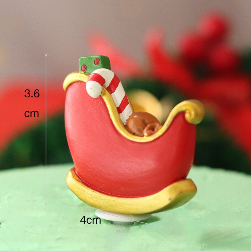 Kerst Cake Ornament Insert Card Plug-In Oude Man Schoenen Slee Sneeuwvlok Bakken Decoratie Herten Kerst: Sleigh