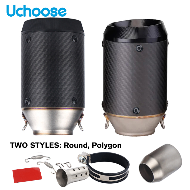 Tubo de escape para motocicleta, silenciador de fibra de carbono para Moto, silenciador Austin Universal para IKASAWAK AHAMAY 51MM innovador