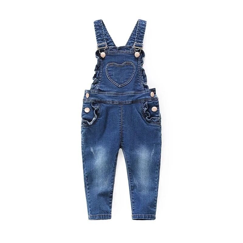 Combinaison en jean pour enfants, nouvelle , salopette pour enfants, en motifs de cœur, pantalons pour garçons et filles: 3t