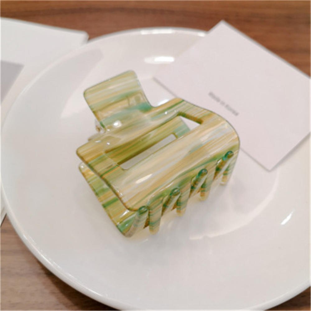 Pinzas en forma de garra para el pelo de acrílico de acetato gruesas simples, de gran tamaño, geométricas, con agujeros, para el pelo de la ducha, 1 Uds.: A