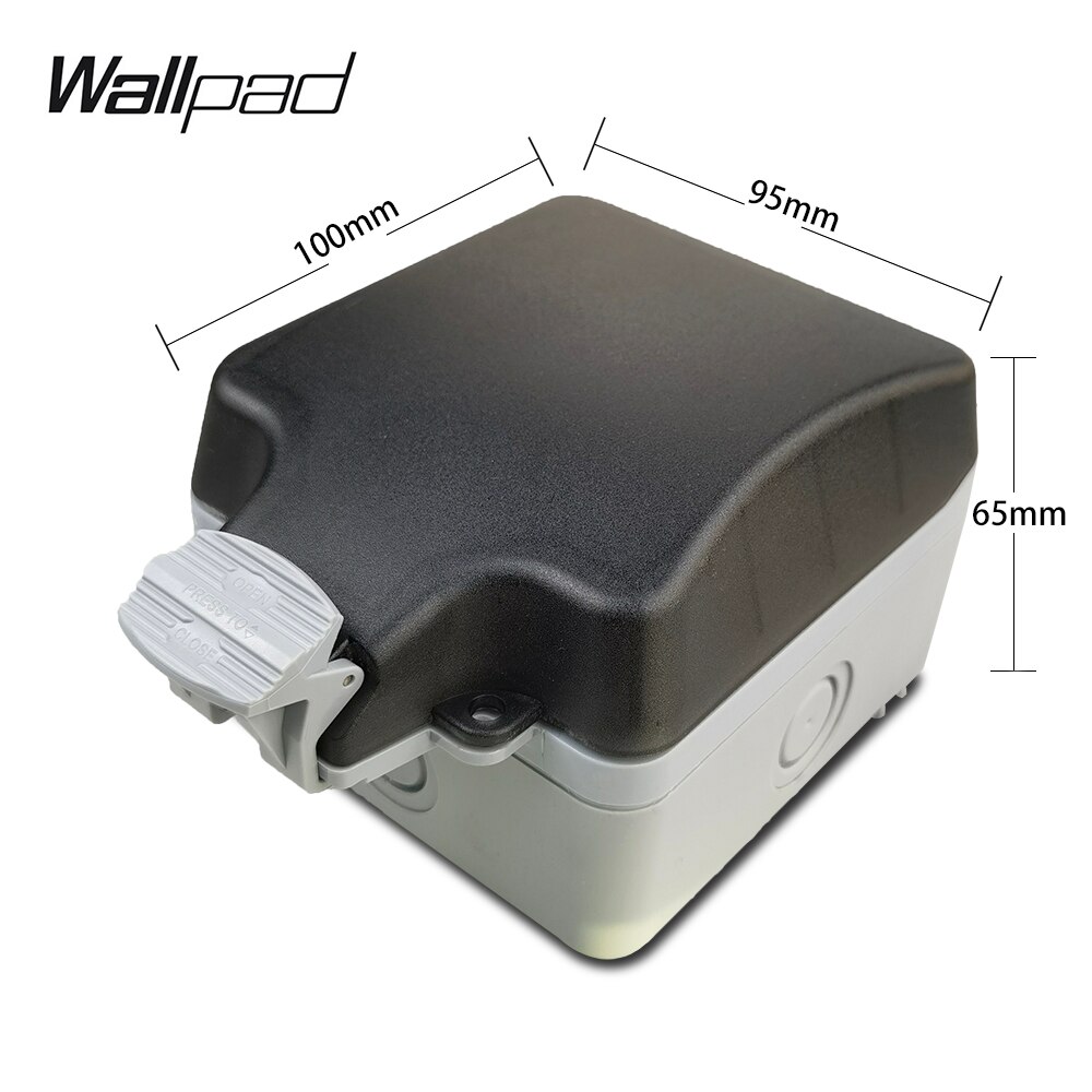 Single Waterproof Wall Switch Socket Box IP66 Weatherproof Outdoor Bathroom Fits 86x86mm Panel