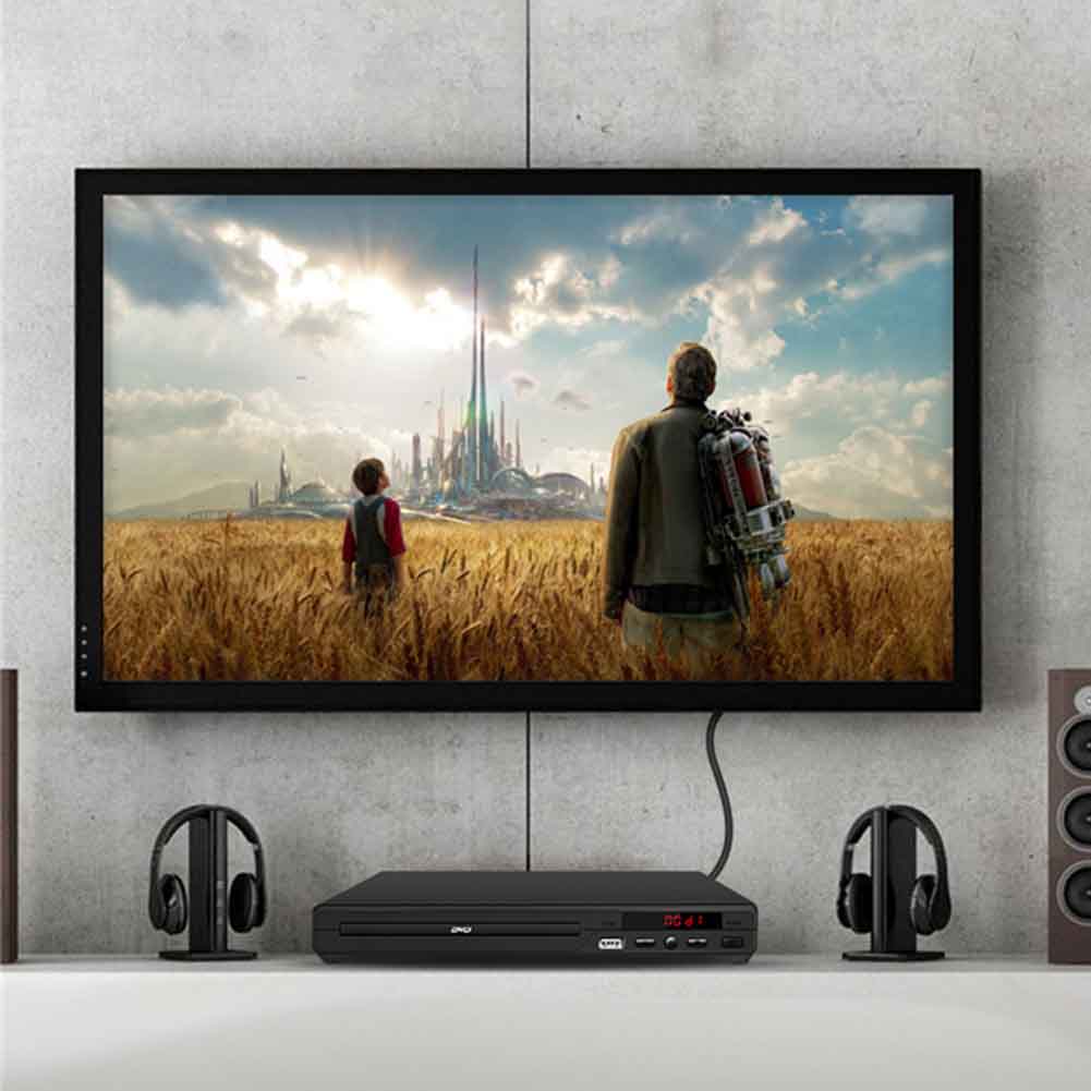 Lecteur Audio et DVD HD 1080P, Compatible USB, son Surround 5.1, divertissement à domicile, toutes les régions, vidéo gratuite pour télévision avec câble AV