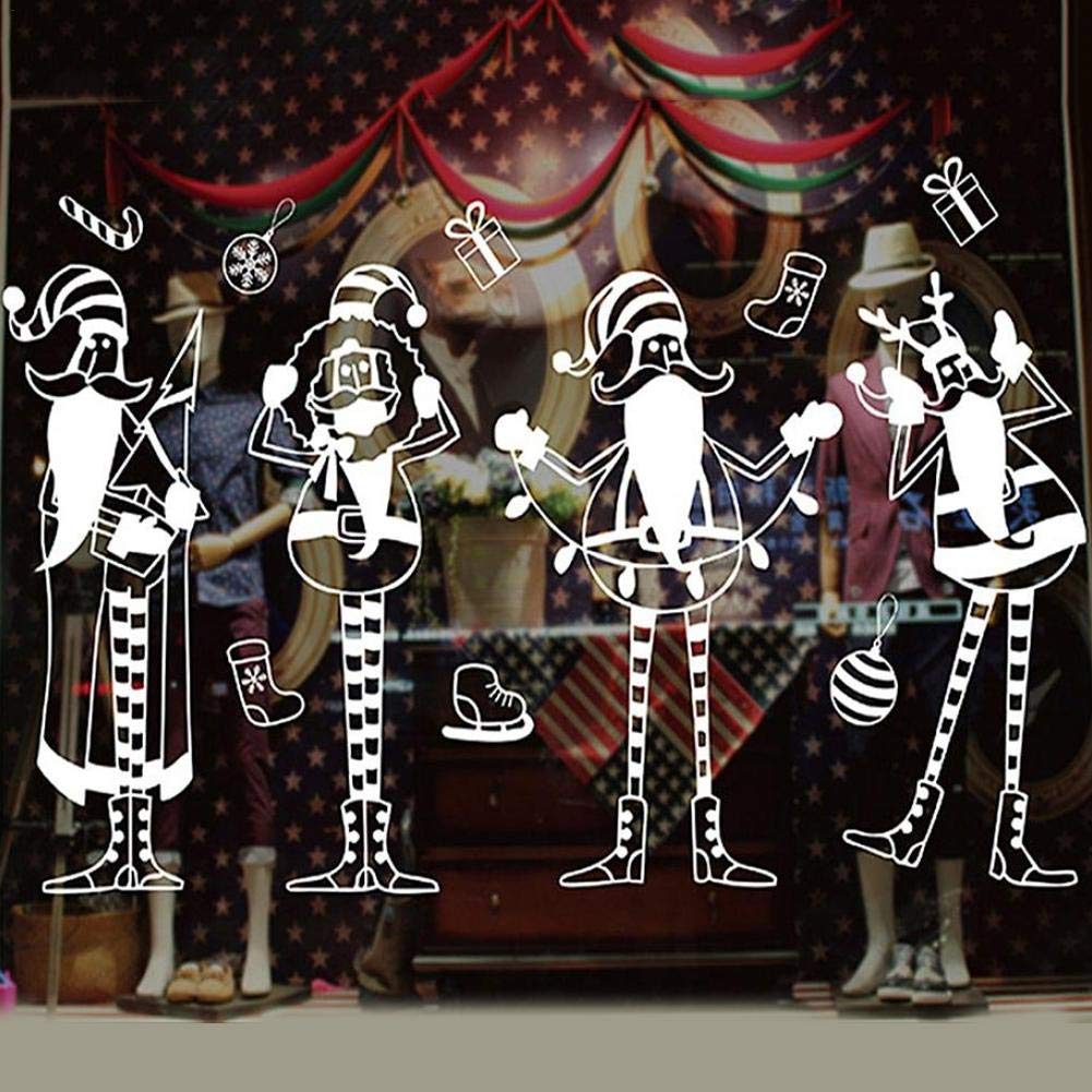 Brand Christmas Window Stickers Static Electricity White Sticker For Home Showcase Decor Removable: XD05