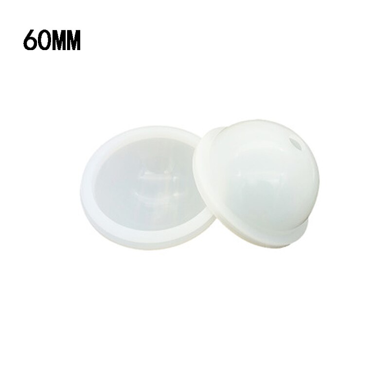 Abalorios redondos de bolas de 8 tamaños para decoración, molde de silicona de resina hecho a mano, herramientas de fabricación de joyas, Moldes de resina epoxi: 60MM