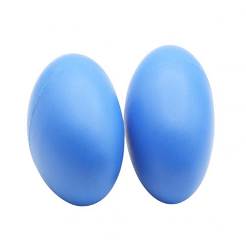 2Pcs Effen Kleur Baby Ei Muziek Shaker Zand Hamer Instrument Vroeg Leren Speelgoed Percussie Ritme Muziekinstrumenten: Blue