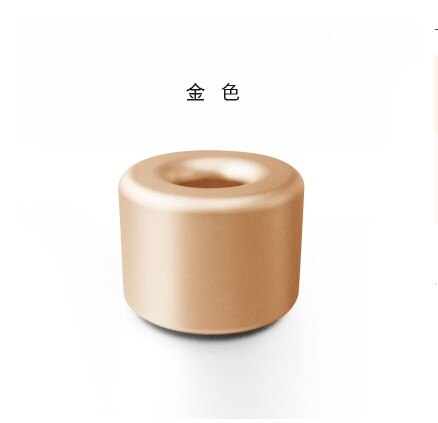 Mini Aluminum Alloy Pen Holder Business Office Supplies Desktop Storage Tools: gold round