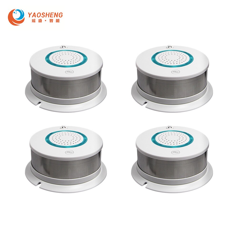 WiFi Smoke+Heat Detector Independent Alarm Wireless Fire Protection Smoke Sensor Home Security Fire Equipment Smart APP Control: PA-438W-4