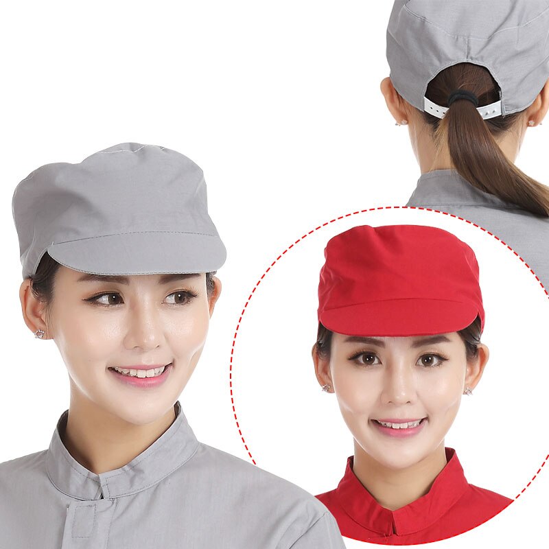 10 unids/lote, , gorras de color liso, sombreros de cocinero, restaurante, cocina, panadería, ropa para cocinar, Gorras, Viseras a prueba de polvo de almacén
