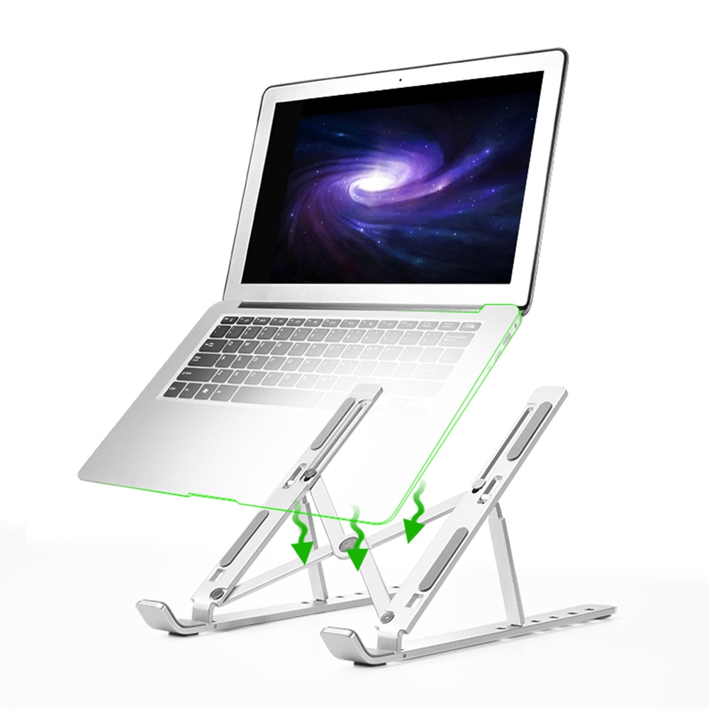 Laptop Stand Hoogte Verstelbare Aluminium Laptop Riser Houder Voor Macbook Air Pro Draagbare Ergonomische Notebook Stand Om 7-17 inch