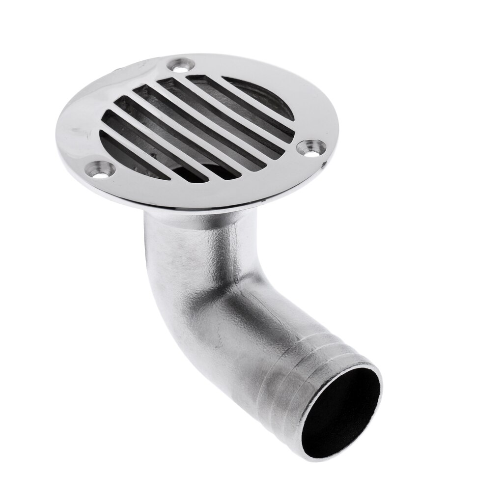 Marine Heavy Duty Stainless Steel Boat Deck Drain 90 Degree For Boat Yacht