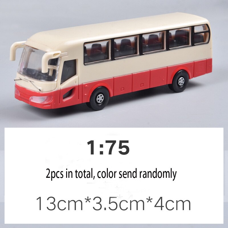 Nuovo 2 pc/10 pcs/50 pcs 1: 75 1:100 1:150 1:200 Modello in scala auto Camion Bus Building Treno modello di Layout treno ferroviario di modellazione: 2pcs bus 75 scale