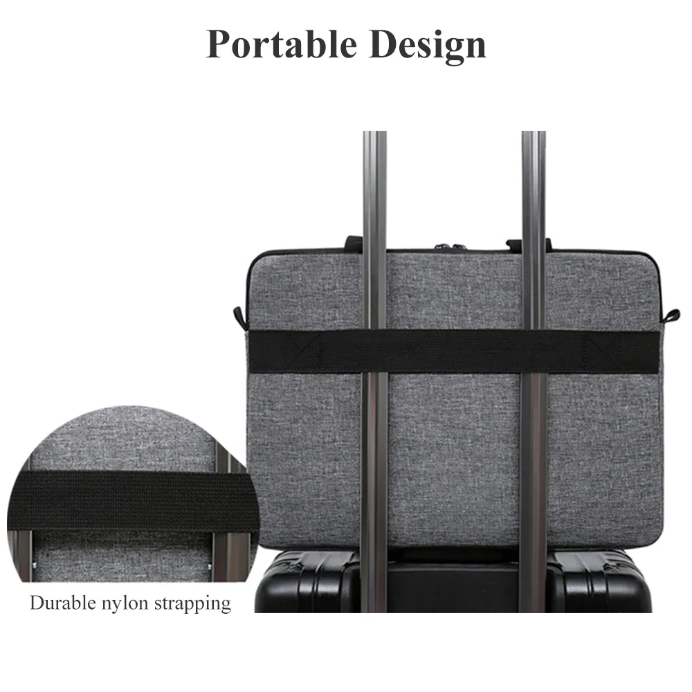 Laptoptassen Draagtas voor 13-15 inch laptop en tablet Schouderriem Duurzame waterafstotende stof Business Casual School
