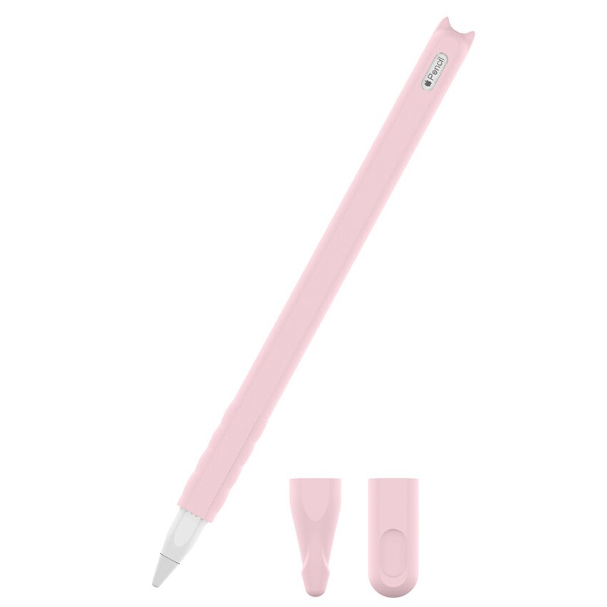 1PCS For Apple Pencil 2nd Gen Silicone Case Sleeve iPencil Grip Holder Pen Skin Cover 170mm: Pink