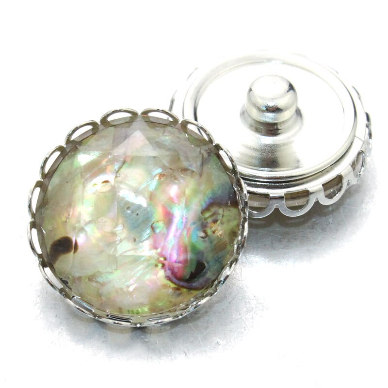 10 stuks/partij schelpen drukknoop armband & armbanden bedel hars drukknoop armband voor vrouwen drukknoop sieraden 050708