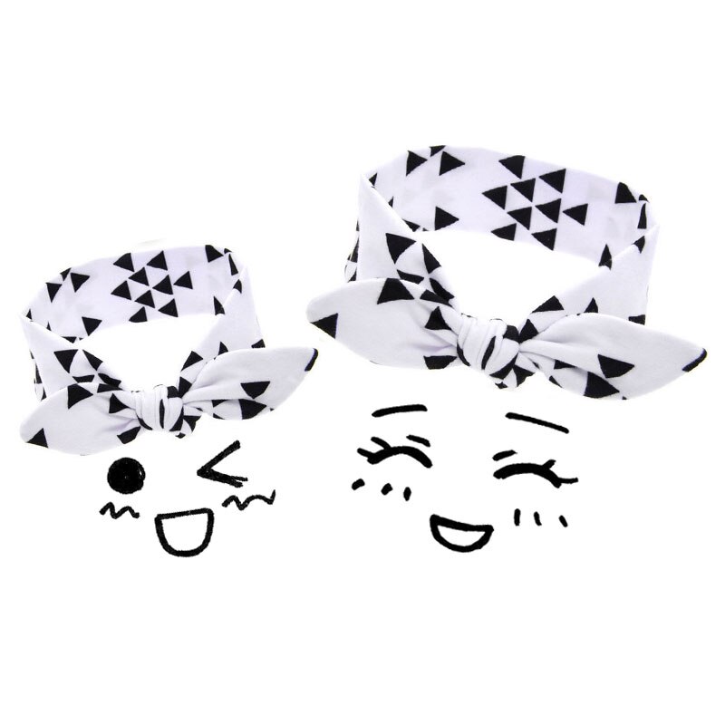 Bandeau de noël pour mère et fille, Turban élastique rouge à carreaux, de noël, 2 pièces/ensemble: 6
