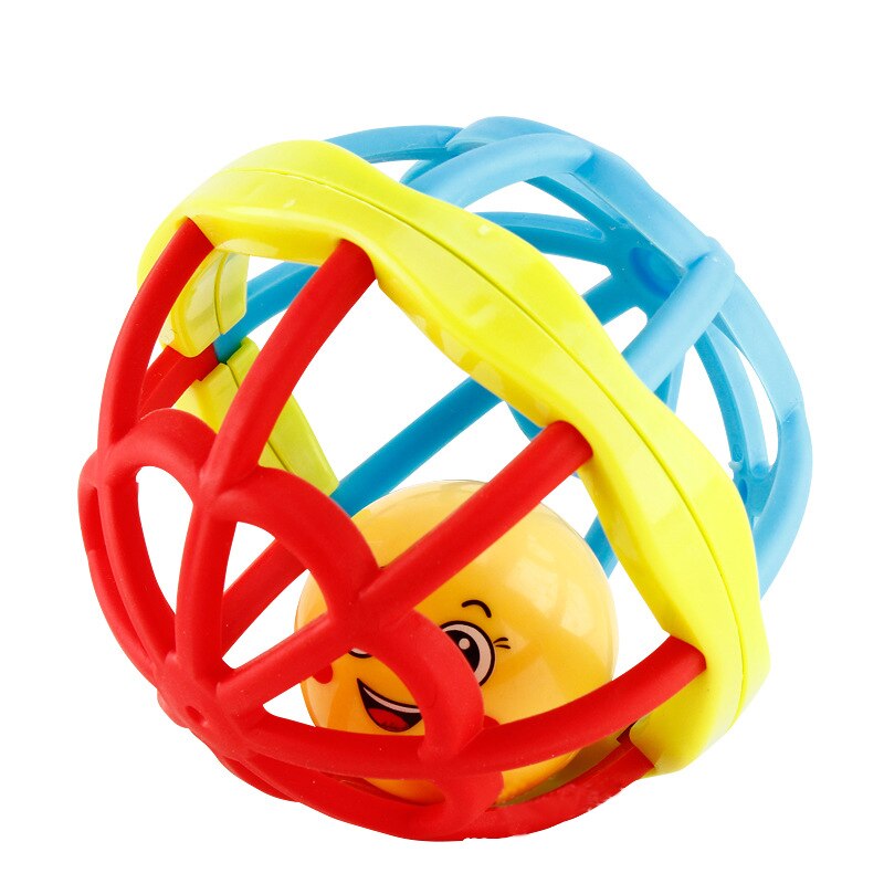 Funny Baby Toys Loud Newborn Baby Toy Infant Early Learning Bell Bell Soft Plastic 6 Color Hand Ball Rattle Kids Educational Toy: ratter ball083