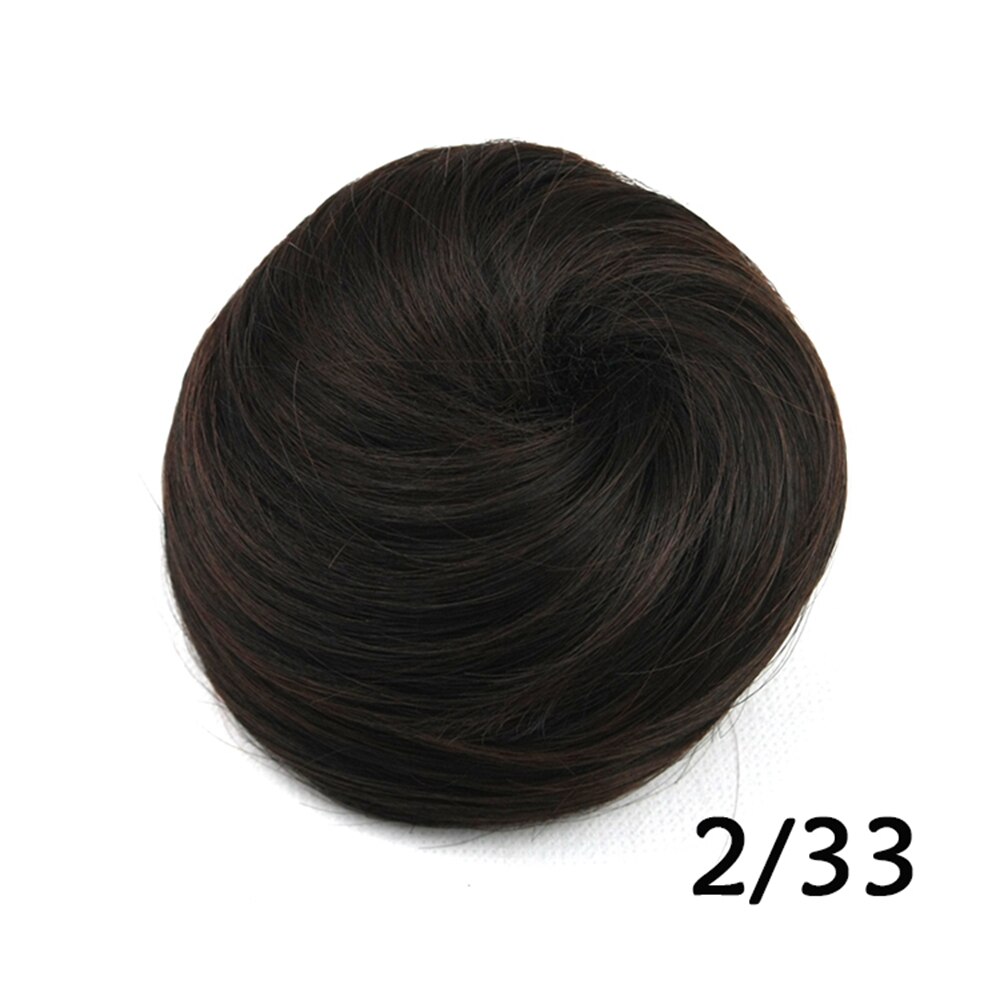 Soowee 8 farger syntetisk hår brunt blondt hår gummibånd smultring chignon hår bolle hår rullehodeplagg for kvinner: 4/30hl