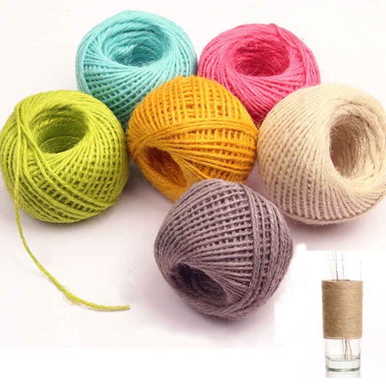 50M Natural Hemp Rope Jute Twine Cord Hemp Rope String Packing Strings Christmas Event & Party Supplies Hemp Rope